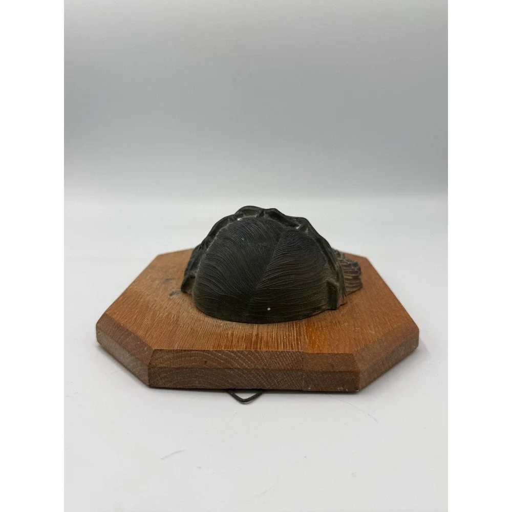 Jesus Wall Plaque Religious Brown Metal Relief Wood Octagon Decor 7